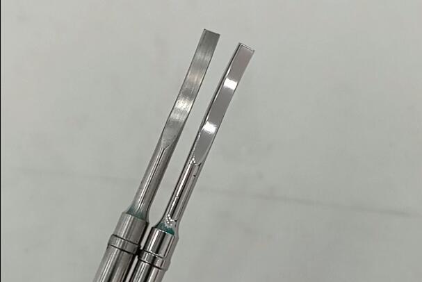 斯曼克镜面喷砂机用于超声刀刀头抛光、去纹路！